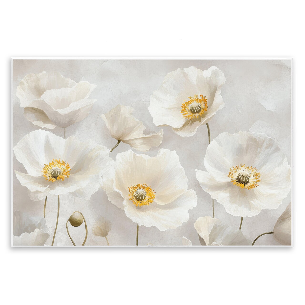 Stupell Industries Elegant White Floral Wall Plaque, design by Petal Prints Design